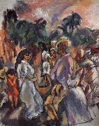 Composition of picture of Cuba Jules Pascin
